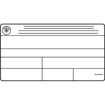 BMW 71228847752 LABEL "EXHAUST EMISSION"