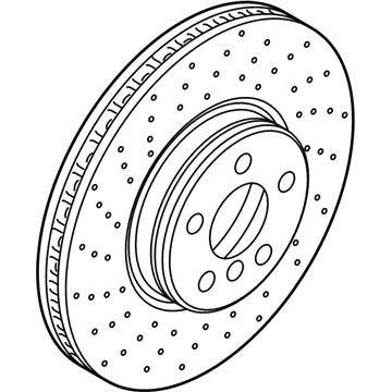 BMW 34116858623 Brake Disc, Lightweight, Vented, Performance.