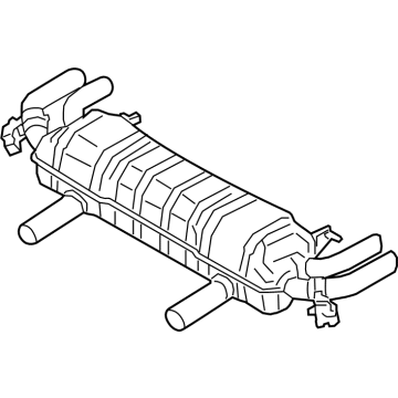 BMW 18305A241E8 REAR MUFFLER WITH EXHAUST FL