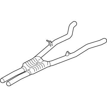 BMW 18305A241E7 CENTER MUFFLER WITH PIPES