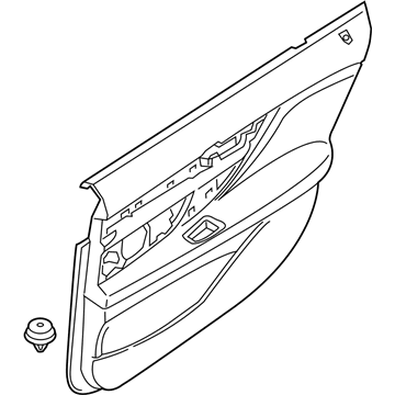 BMW 51427455058 DOOR LINING LEATHER REAR RIG