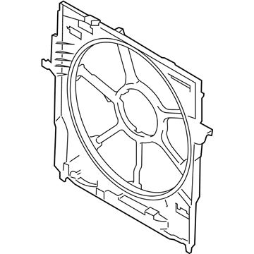 BMW 650i Fan Shroud - 17427612454