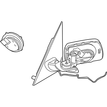 BMW 51167039917 Exterior Mirror Without Glass, Heated, Left