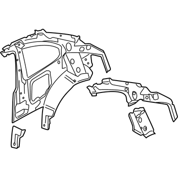 BMW 41002996561 Left Interior Side Frame