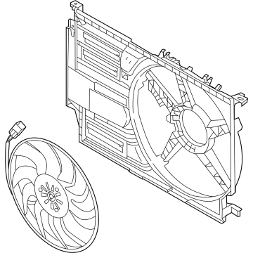 BMW 17429846927 FAN COWL WITH FAN