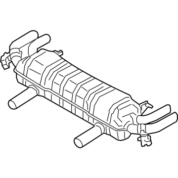 BMW 18308482536 REAR MUFFLER WITH EXHAUST FL