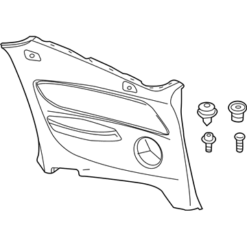 BMW 51437234278 Lateral Trim Panel Leather Rear Right