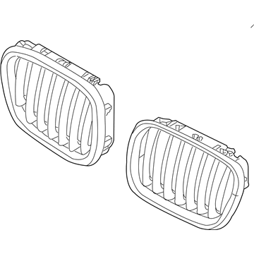 BMW 51117303109 Grille, Front, Left