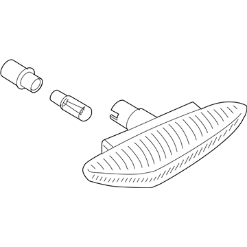 BMW 63137165742 Addition. Turn Indicator Lamp, Right White