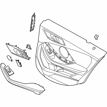 BMW 51429418350 DOOR TRIM PANEL, REAR, RIGHT