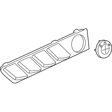 BMW 51130031457 Grille, Left, Primed, Chrome Insert