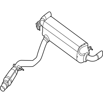 BMW 18309894282 REAR MUFFLER WITH EXHAUST FL