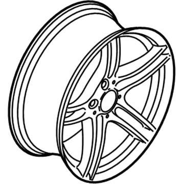 BMW 36116791999 Disc Wheel, Light Alloy, Bright-Turned