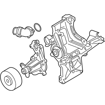 BMW 11518742075 COOLANT PUMP WITH SUPPORT