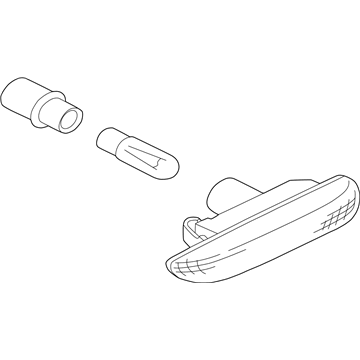 BMW 63137165846 Addition. Turn Indicator Lamp, Right White