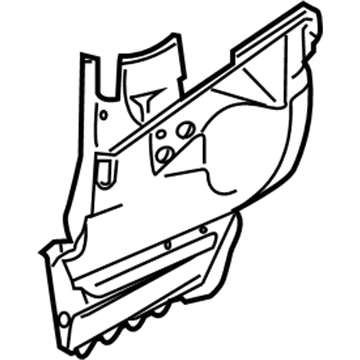 BMW 41133403492 Left Engine Compartment Partition