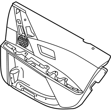 BMW 51427078836 Door Lining Leather Rear Right