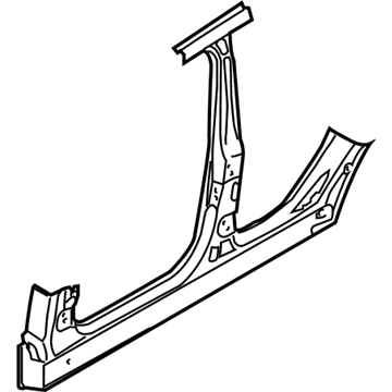 BMW 41003449761 Column B With Left Rocker Panel