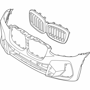 BMW 51135A1A3F5 GRILL FRONT