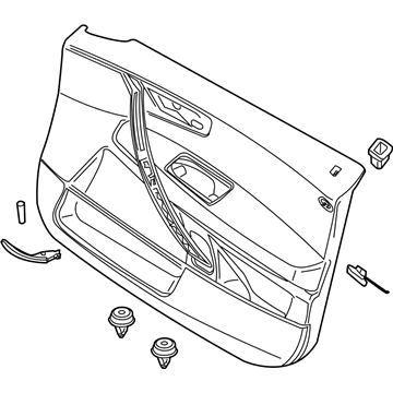 BMW 51413418838 Door Lining Leather Front Right