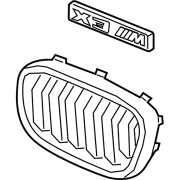 BMW 51118098092 GRILLE, FRONT, RIGHT