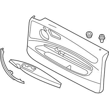 BMW 51417224372 Door Lining Leather Right