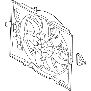 BMW 650i Fan Shroud - 17427534911