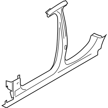 BMW 41217240477 Column B With Left Rocker Panel