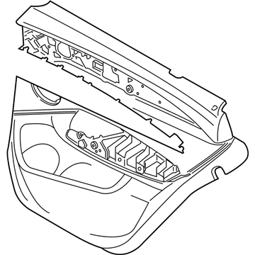 BMW 51427940280 Door Trim Panel, Rear, Right