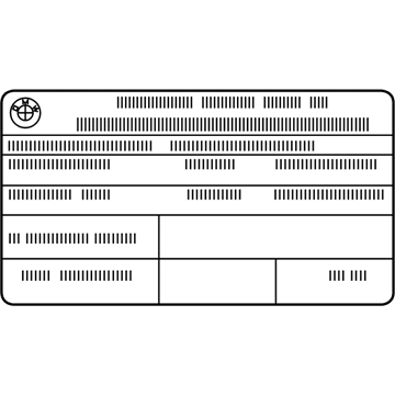 BMW 71228681461 Label "Exhaust Emission"