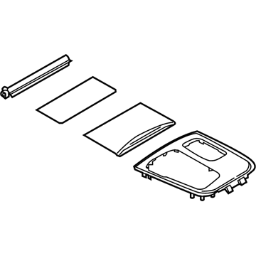 BMW 51169384386 Set Of Trims Centre Light Oak