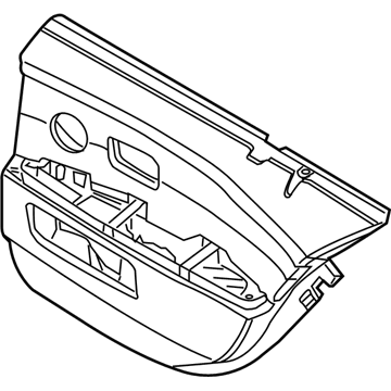 BMW 51427150310 Door Lining Leather Rear Right