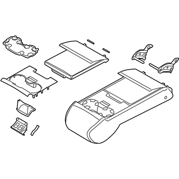 BMW 52206988613 Armrest Basis With Shelf,Imitation. Leather