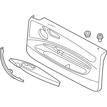 BMW 51417224375 Door Lining Leather Left