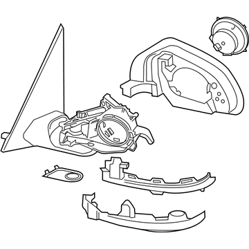 BMW 51168738416 Heated Outside Mirror, Memory Bus, Right