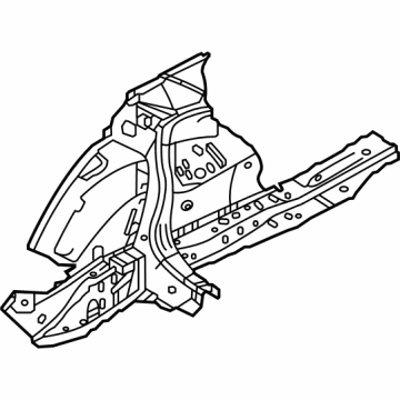 BMW 41009626295 REAR LEFT WHEELHOUSE, INNER